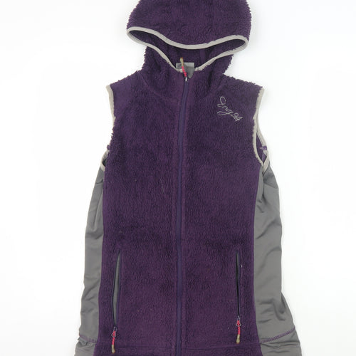 TOG24 Women's Hooded Purple Fleece Jacket Size 8-10