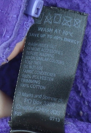 Marks and Spencer Women's Purple Full Zip Sweatshirt