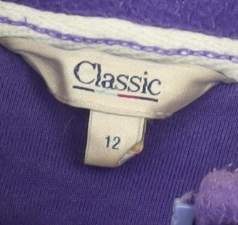 Marks and Spencer Women's Purple Full Zip Sweatshirt