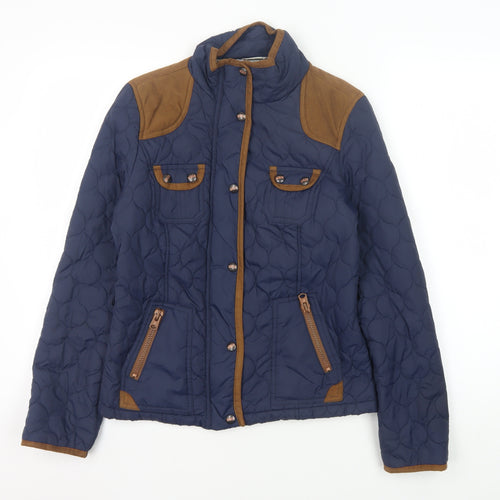 SoulCal & Co Women's Blue Quilted Puffer Jacket Size 8