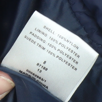 SoulCal & Co Women's Blue Quilted Puffer Jacket Size 8