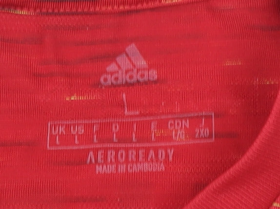 Adidas Men's Red Football Jersey L