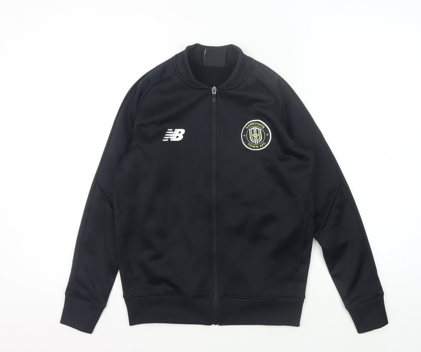 New Balance Boys Black Track Jacket 12Y Polyester Zip