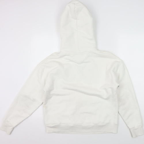 Tommy Jeans Women Ivory Hoodie Logo XS