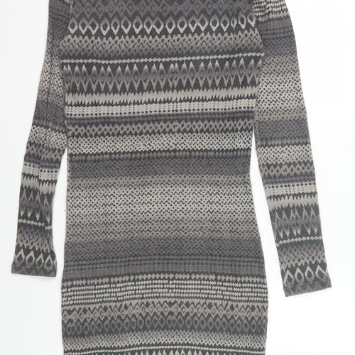 Laura Ashley Women's Geometric Grey Dress Size 12