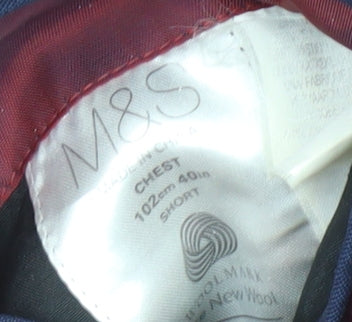 Marks and Spencer Men's Blue Blazer 40 Short Jacket England