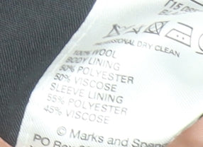 Marks and Spencer Men's Black Blazer, Size 40R