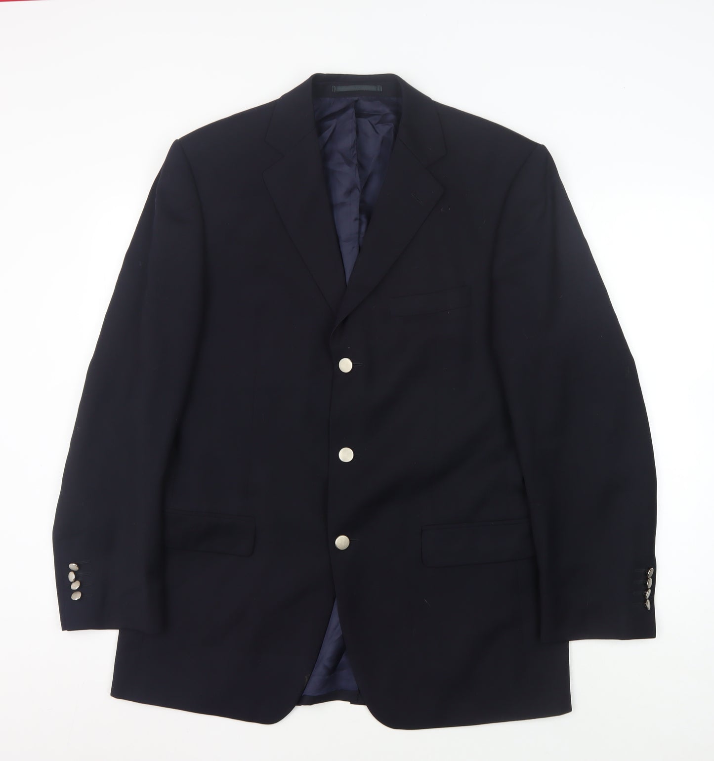 Jaeger Men's Blue Wool Blazer Jacket Size 50R