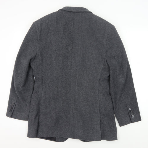 ASOS DESIGN Men's Grey Blazer 38 Regular Herringbone
