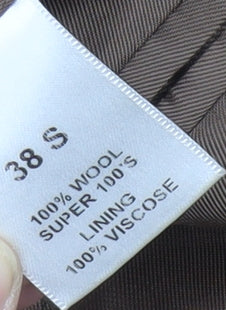 Racing Green Men's Beige Blazer 38S Wool Check