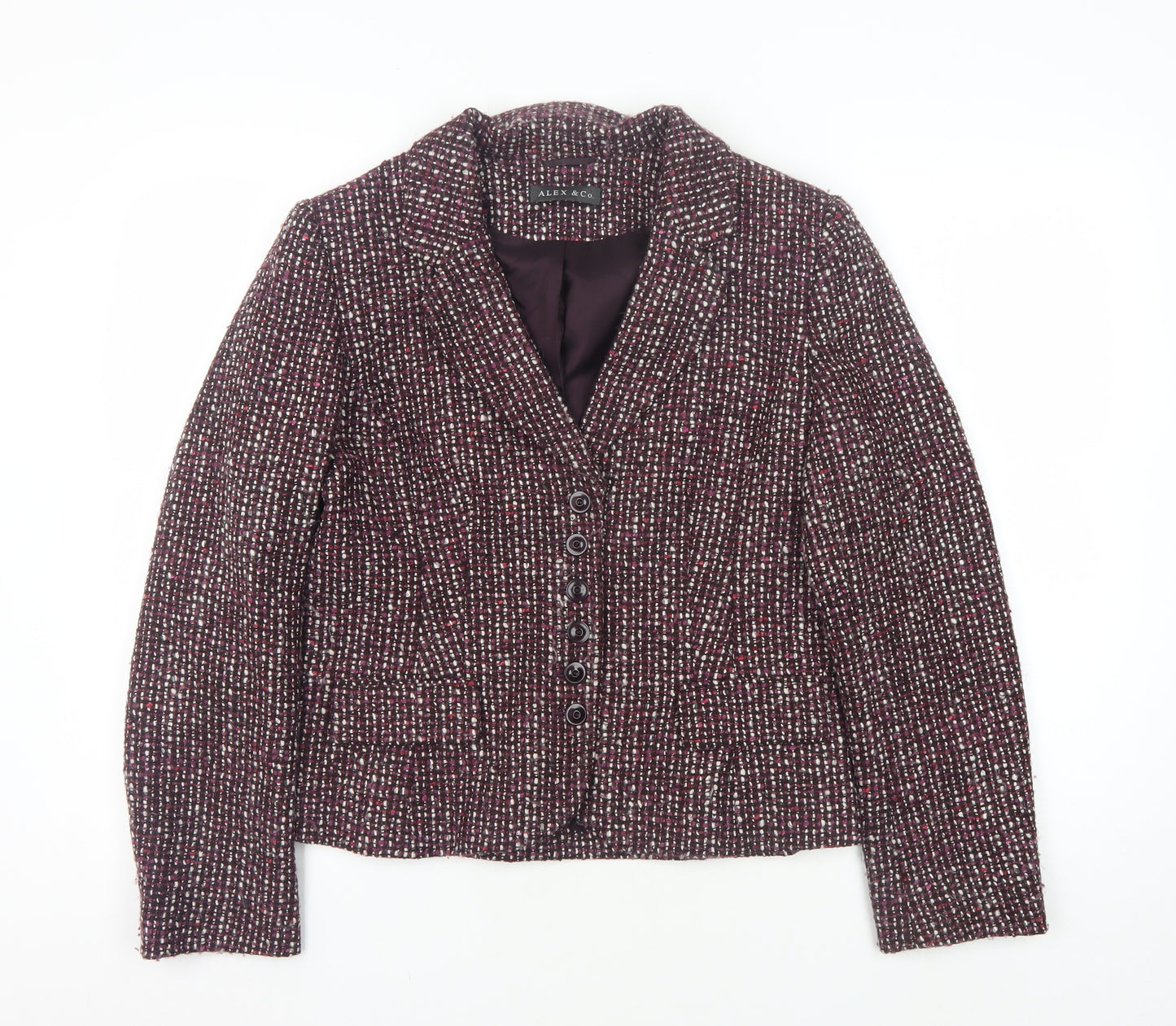 ALEX & Co. Women's Multicoloured Bouclé Blazer Size 12