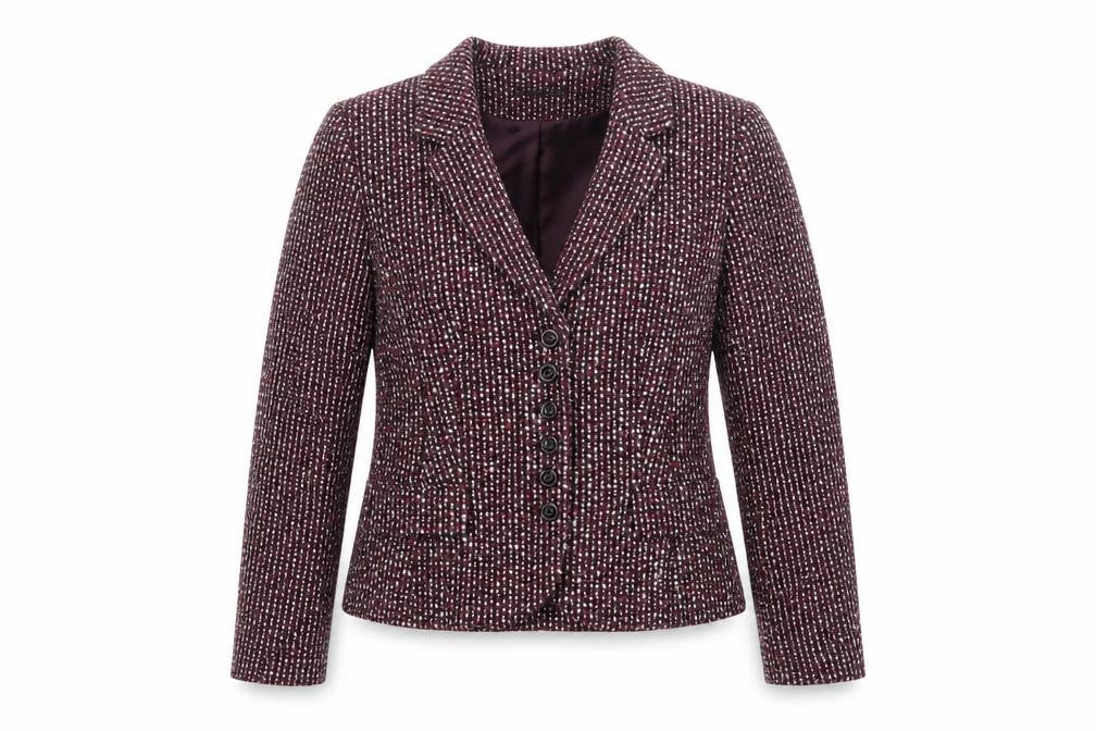 Front view of ALEX & Co. Women's Multicoloured Bouclé Blazer, size 12