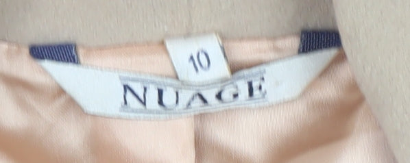 Nuage Women's Beige Cashmere Blend Coat Size 10