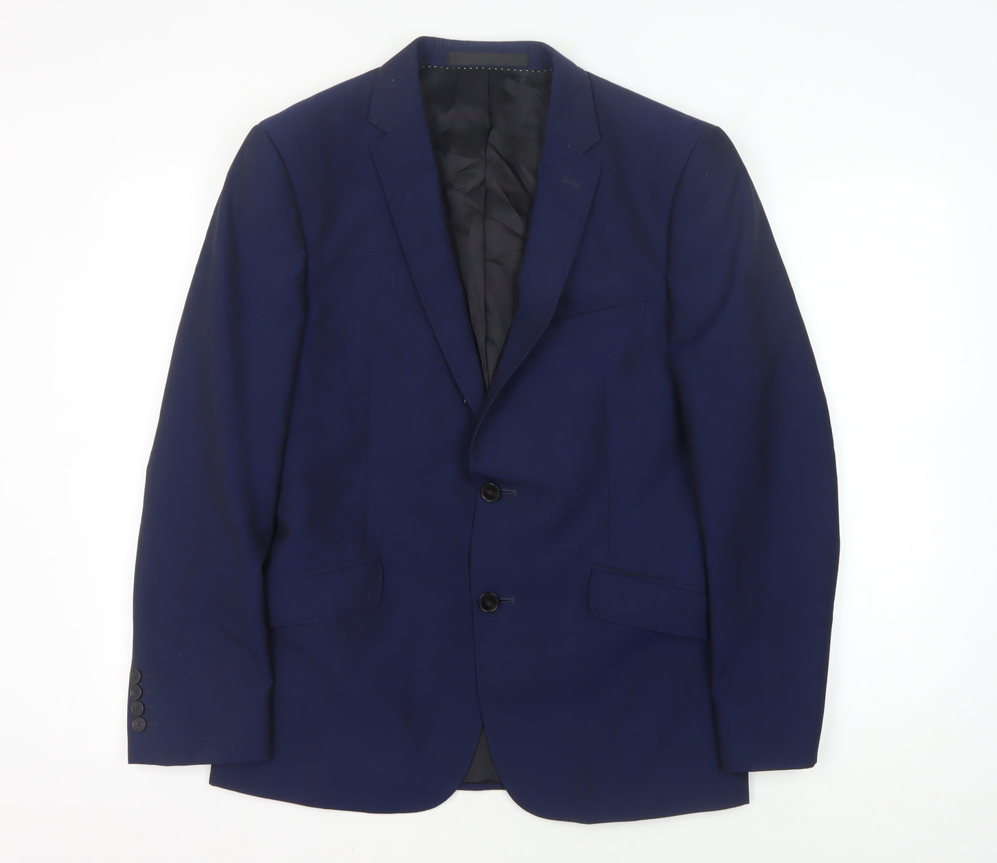 Kin by John Lewis Men's Blue Slim Blazer, Size 38S, Formal Style