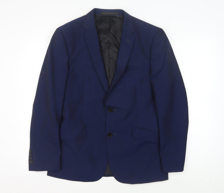 Kin by John Lewis Men's Blue Slim Blazer, Size 38S, Formal Style