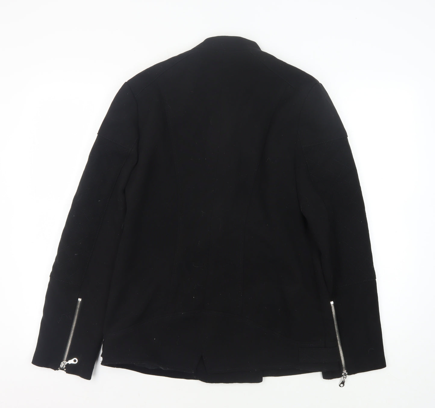 Marks and Spencer Women's Black Motorcycle Jacket, Size 10