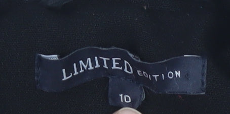 Marks and Spencer Women's Black Motorcycle Jacket, Size 10