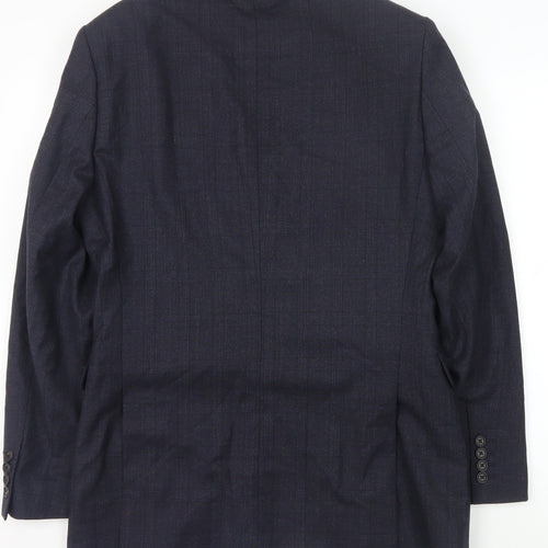 Jaeger Men's Blue Wool Classic Blazer, 38R Formal Style