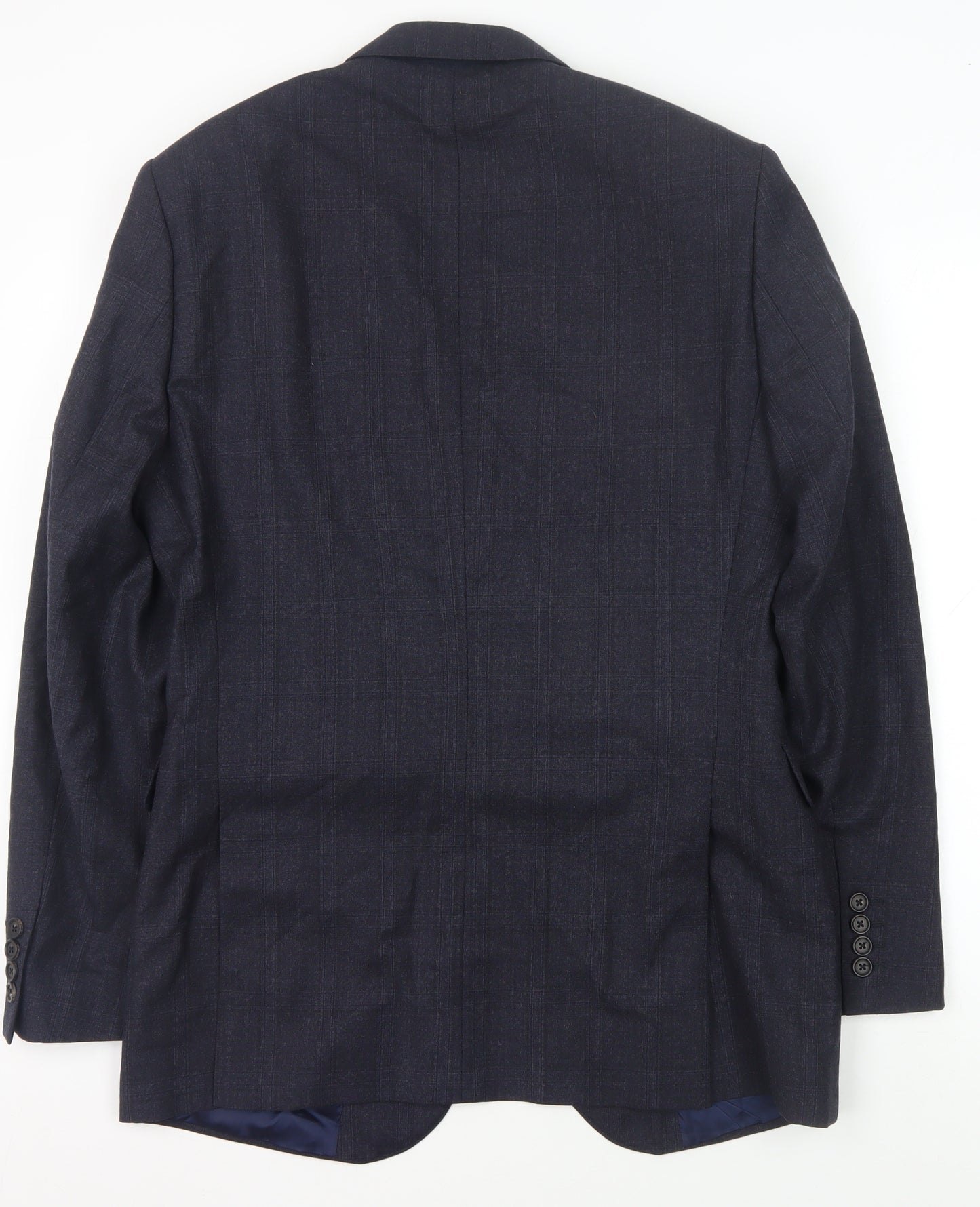 Jaeger Men's Blue Wool Classic Blazer, 38R Formal Style