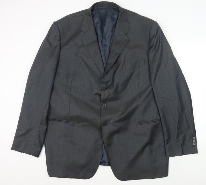 Marks and Spencer Men's Grey Long Blazer Jacket 48L