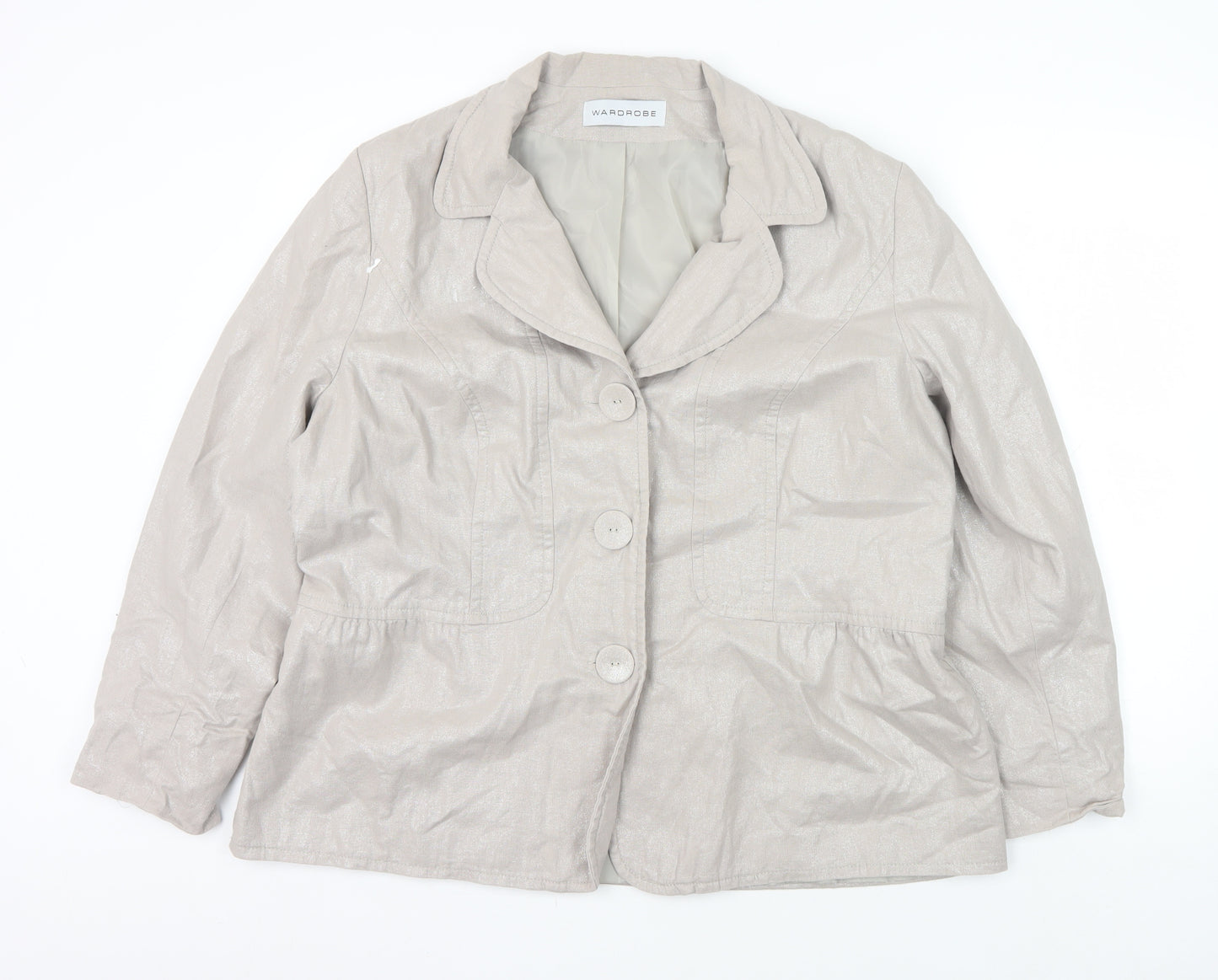 Wardrobe Women's Beige Linen Jacket Size 20