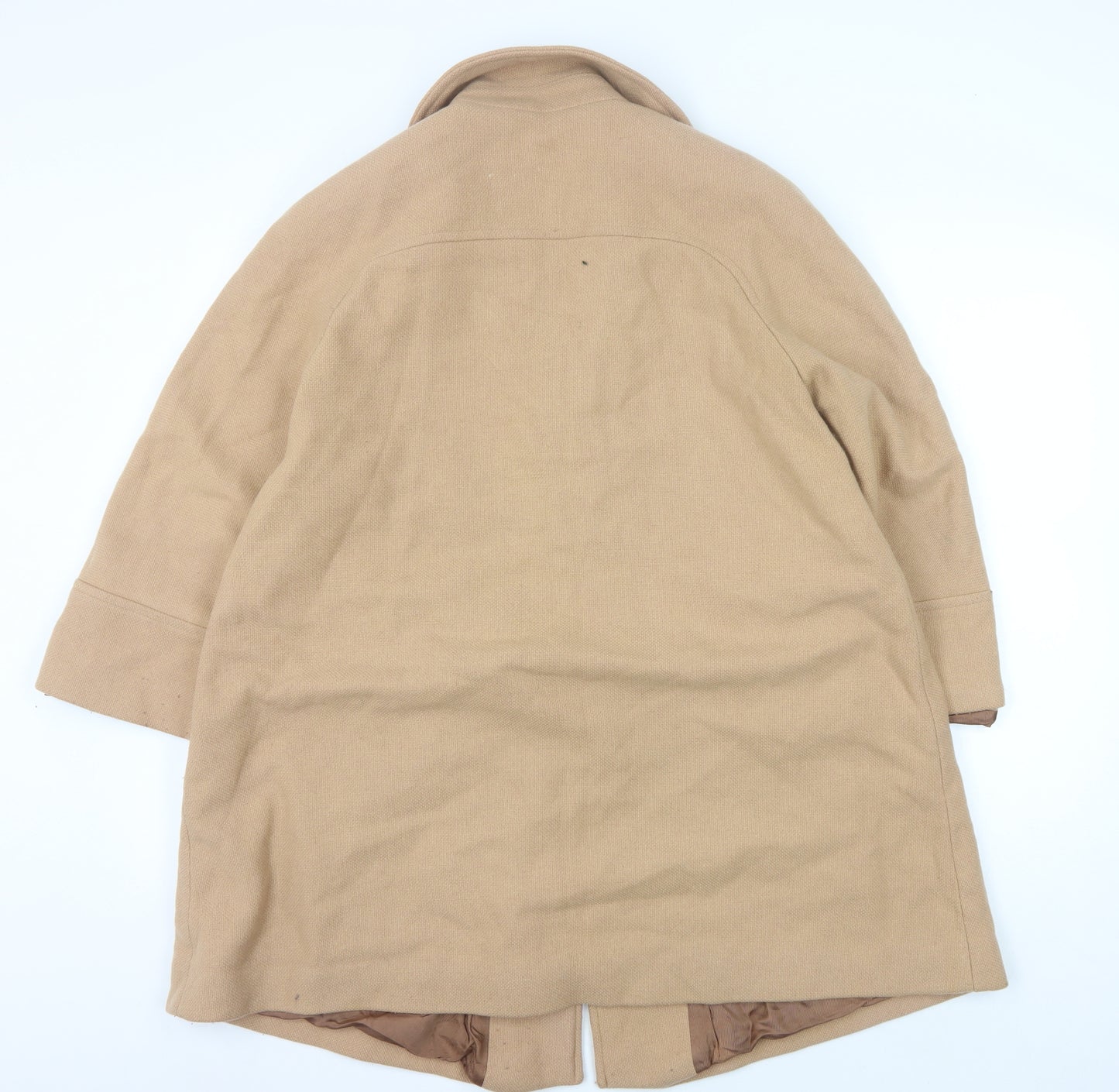 Martellini Women's Beige Wool Overcoat Size 16