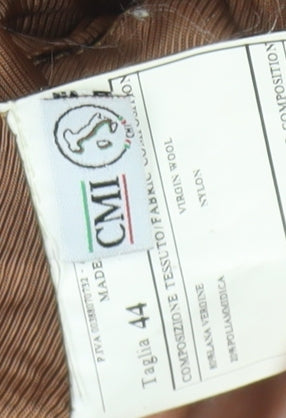 Martellini Women's Beige Wool Overcoat Size 16