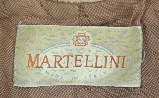Martellini Women's Beige Wool Overcoat Size 16