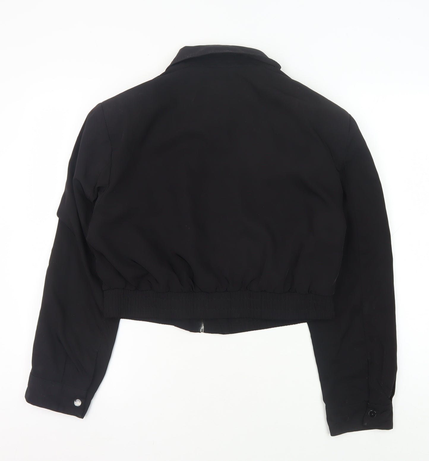 MNG Women's Black Bomber Jacket Size L Casual Chic