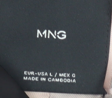 MNG Women's Black Bomber Jacket Size L Casual Chic