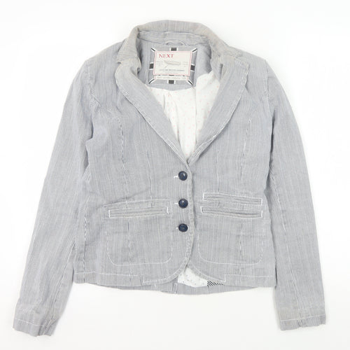 Next Women's Grey Pinstripe Blazer Size 12
