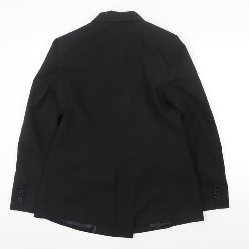 MNG Women's Black Double-Breasted Blazer L