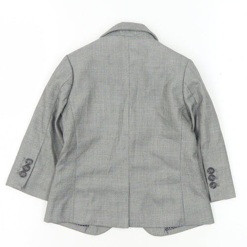 Next Grey Formal Suit Jacket Unisex 18-24 Months Notch Lapel