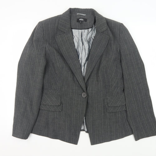Marks and Spencer Grey Pinstripe Women's Blazer Size 16