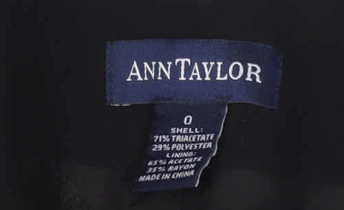 Ann Taylor Women's Black Blazer, Size 2, Smart Two-Button Style