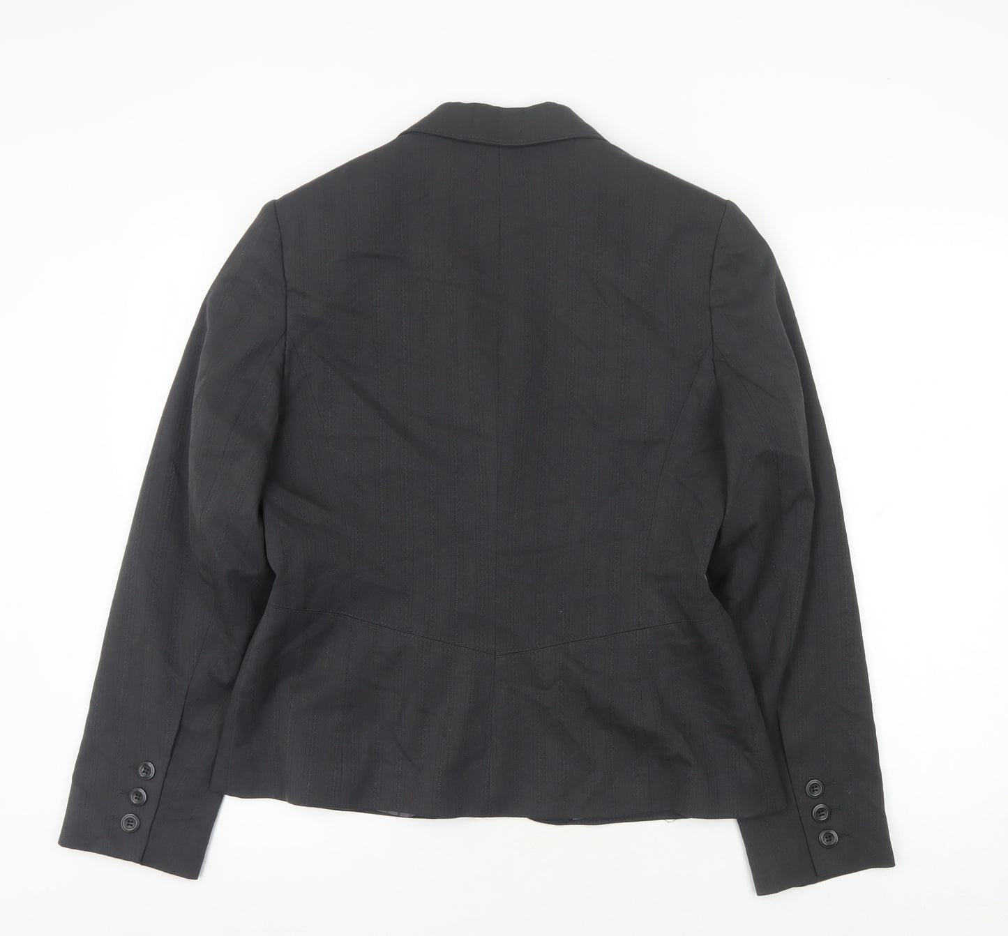 Next Women's Black Pinstripe Blazer Size 14