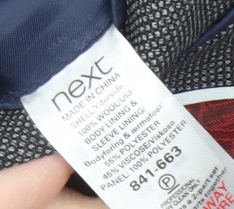 Next Men's Grey Blazer, 42S, Regular Fit, Wool
