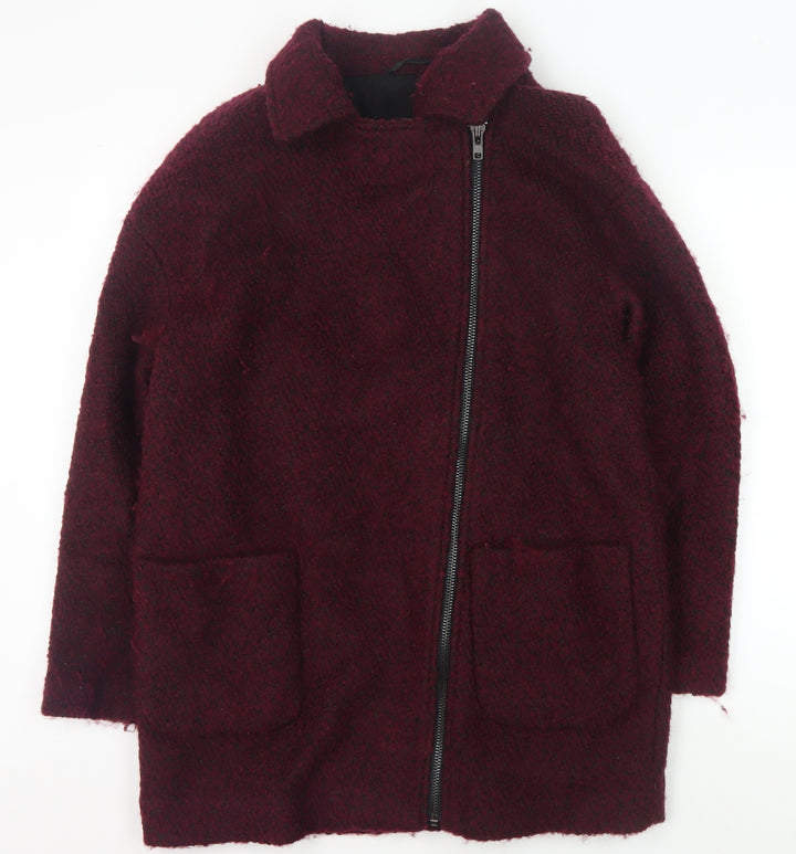 Forever 21 Women's Red Mid-Length Coat, Size L