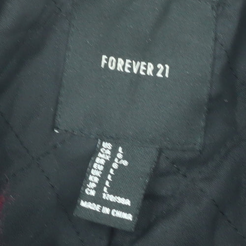 Forever 21 Women's Red Mid-Length Coat, Size L
