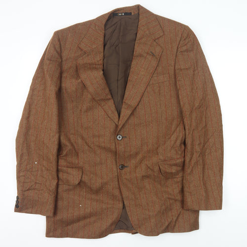 DAKS Men's Brown Striped Blazer, Size 41R Wool