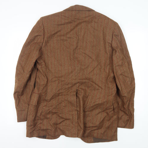 DAKS Men's Brown Striped Blazer, Size 41R Wool