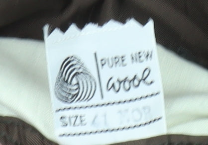 DAKS Men's Brown Striped Blazer, Size 41R Wool