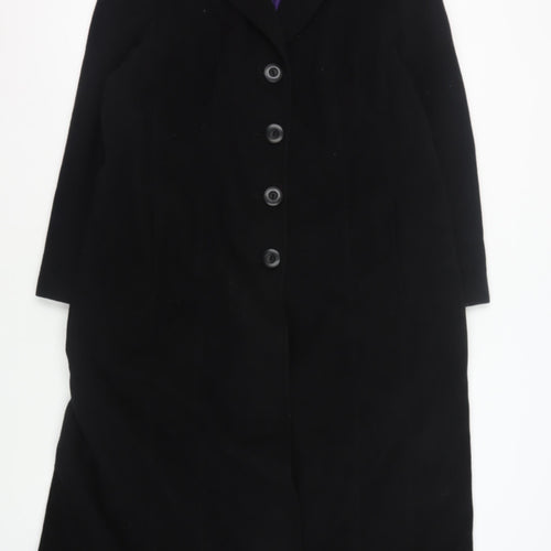Ann Harvey Women's Black Overcoat Size 16 Elegant