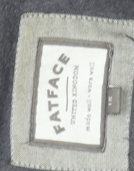 FatFace Women’s Grey Wool Blend Parka Coat L