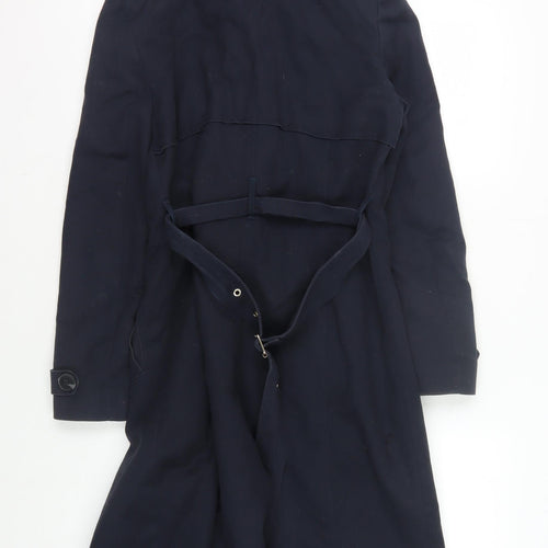 River Island Women's Black Trench Coat Size 8