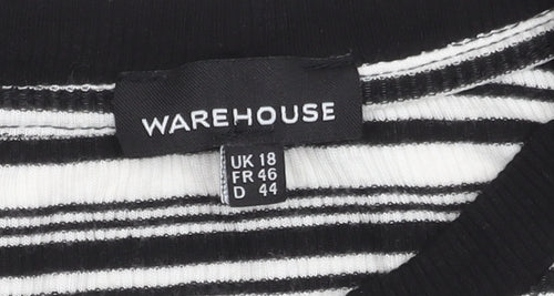 Warehouse Women's Striped Sleeveless Dress Size 18