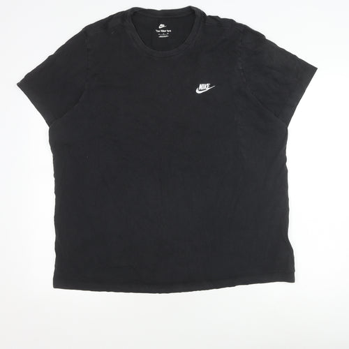Nike Men's Black XL Crew Neck Logo T-Shirt