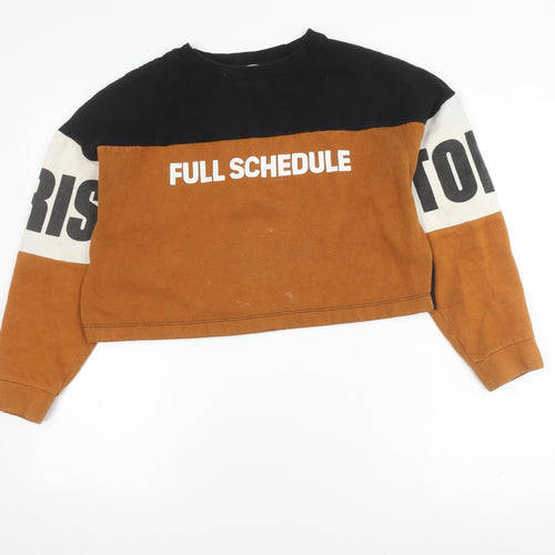 Zara Women's Colourblock Logo Sweatshirt - Small