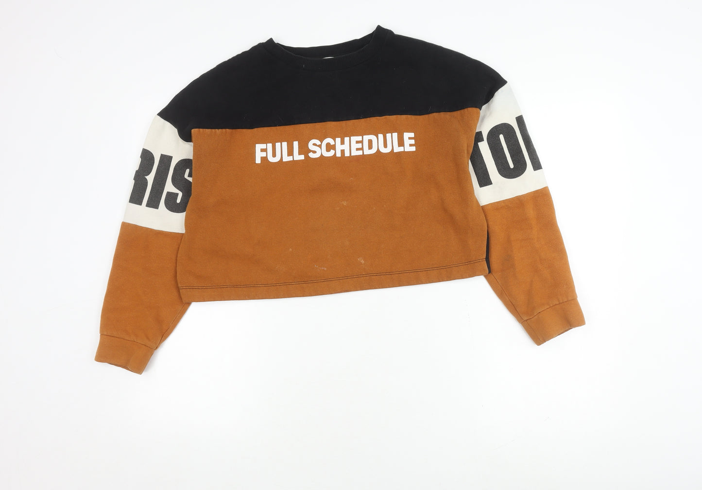 Zara Women's Colourblock Logo Sweatshirt - Small