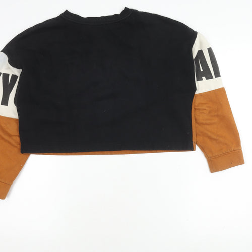 Zara Women's Colourblock Logo Sweatshirt - Small